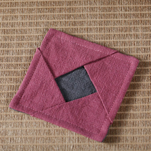 Chaho Lid Fabric Case-Dark Pink