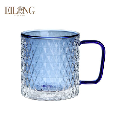 Elong Eternal Double Glass Mug - Blue
