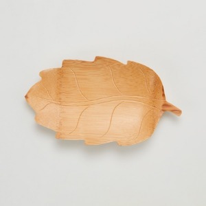 a large leaf-shaped tray