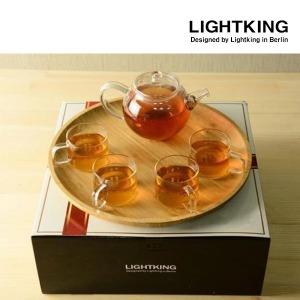Light King G-27 Heat Resistant Glass Teapot Set (with shopping bag)
