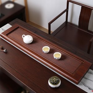 PJ125 Arms Ageum Bamboo Tea Table-Brown