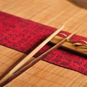 Bamboo tea utensils stand