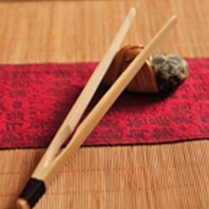 Brown thread bamboo tea tongs 2