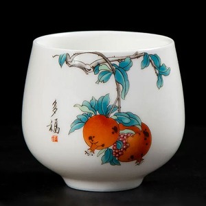 Pottery teacup pomegranate of Yangtze-in-Chu