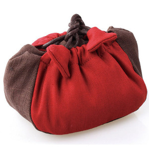 Chaho Tea Pouch-Red + Brown